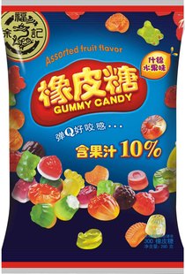 300徐福记橡皮糖水果味Q弹含10%果汁